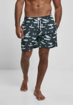 URBAN CLASSICS PATTERN SWIM SHORTS - Badeshorts - Surfing T Rex Aop