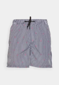 Sommerkleidung Für Herren 9 Jack & Jones JPSTFIJI JJSWIM MINI STRIPE - Badeshorts - Navy Blazer