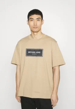 Michael Kors FLAGSHIP LOGO TEE - T-Shirt Print - Khaki