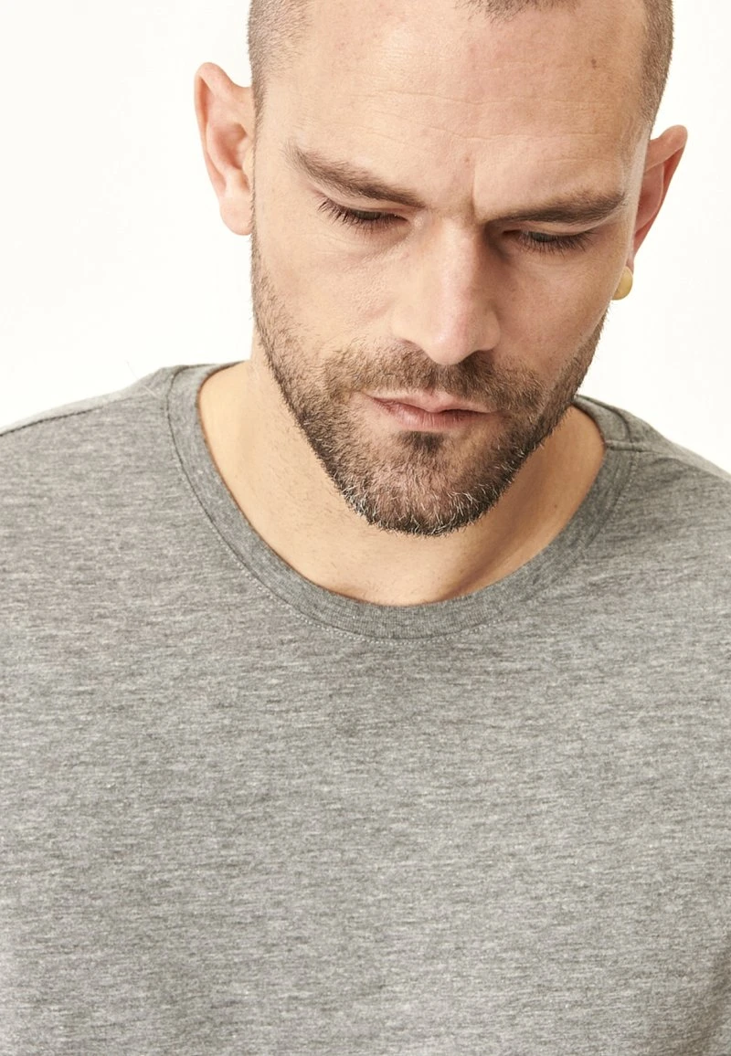 SLIM FIT PACKED - T-Shirt Basic - Grey Melange 3 SLIM FIT PACKED - T-Shirt Basic - Grey Melange – Bild 3