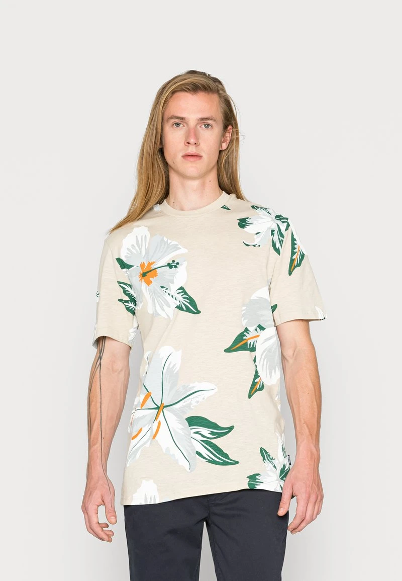 Only & Sons ONSKLOP FLORAL TEE - T-Shirt Print - Beige 1 Only & Sons ONSKLOP FLORAL TEE - T-Shirt Print - Beige