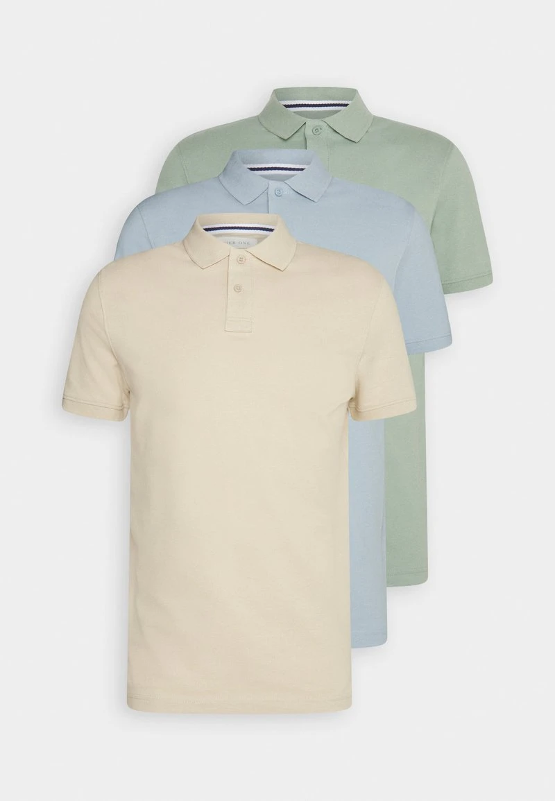 Pier One 3 PACK - Poloshirt - Mint/tan/light Blue 6 Pier One 3 PACK - Poloshirt - Mint/tan/light Blue – Bild 6