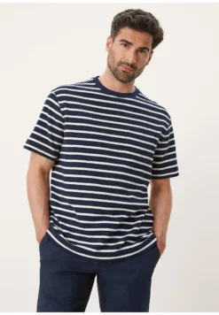 S.Oliver RAYÉ DOTÉ D’UNE POCHE-POITRINE - T-Shirt Print - Navy Stripes