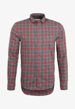 Pier One Hemd - Grey/coral -Sommerkleidung Für Herren 3c54537d480e44568ceab76ddefde4e0