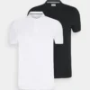 Pier One 2 PACK - Poloshirt - White/black