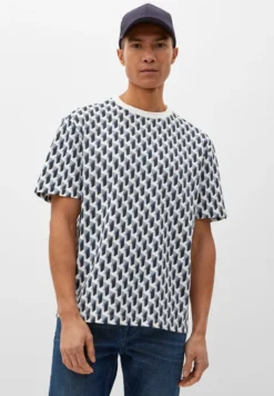 Sommerkleidung Für Herren 21 S.Oliver T-Shirt Print - Weiß