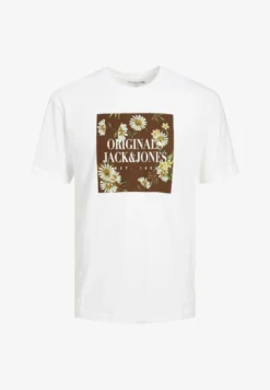 Jack & Jones FLORES - T-Shirt Print - Weiß