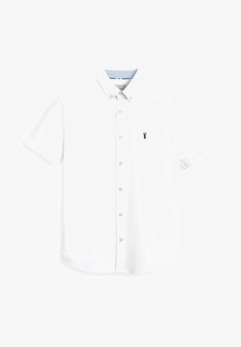 Next SHORT SLEEVE OXFORD WITH STAG - Hemd - White 4 Next SHORT SLEEVE OXFORD WITH STAG - Hemd - White – Bild 4