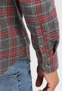 Pier One Hemd - Grey/coral -Sommerkleidung Für Herren 551953d0ad2d49119280dd58cb3b0bb3