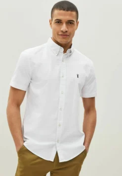 Next SHORT SLEEVE OXFORD WITH STAG - Hemd - White
