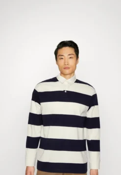 TOM TAILOR Denim RELAXED STRIPE - Poloshirt - Navy