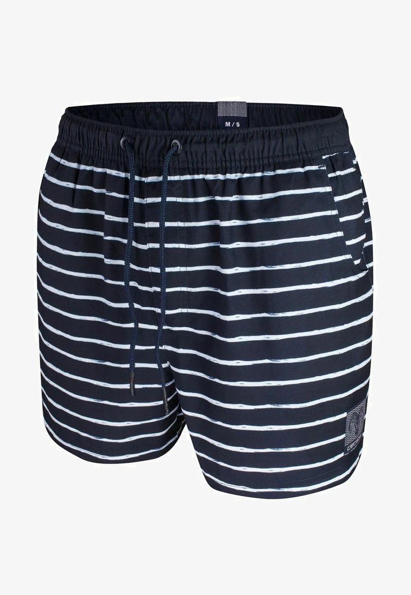 Badehose Pants - Navy Weiß Schmal Gestreift 1 Badehose Pants - Navy Weiß Schmal Gestreift
