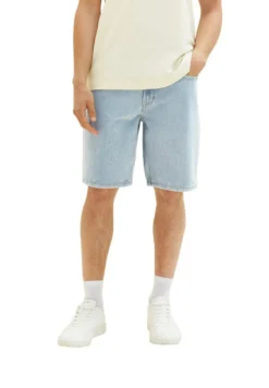 TOM TAILOR Denim Jeans Shorts - Clean Bleached Blue Denim -Sommerkleidung Für Herren 81d665c707ca47a896bbc5dba348dad1