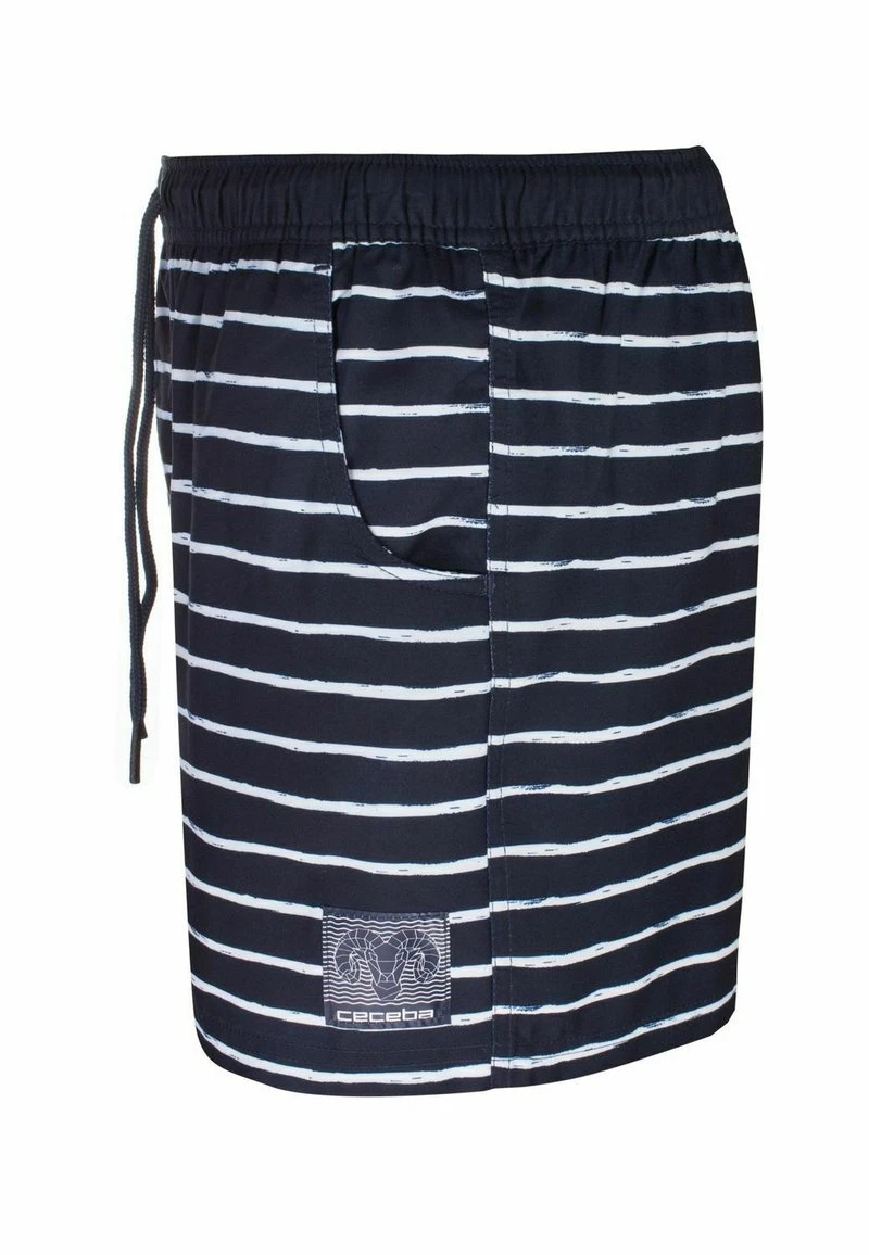 Badehose Pants - Navy Weiß Schmal Gestreift 3 Badehose Pants - Navy Weiß Schmal Gestreift – Bild 3