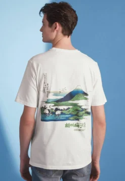 Next HOKUSAI THE GREAT WAVE PRINT LICENSE - T-Shirt Print - White