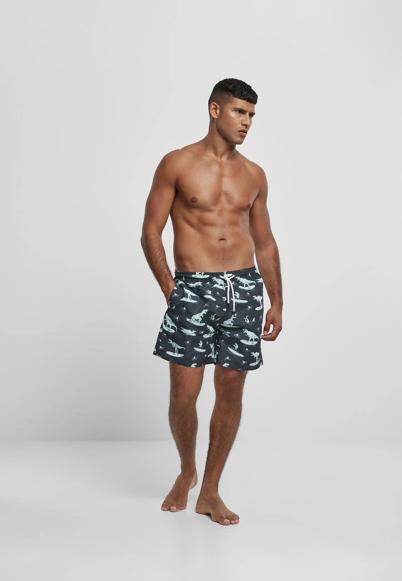 URBAN CLASSICS PATTERN SWIM SHORTS - Badeshorts - Surfing T Rex Aop 2 URBAN CLASSICS PATTERN SWIM SHORTS - Badeshorts - Surfing T Rex Aop – Bild 2