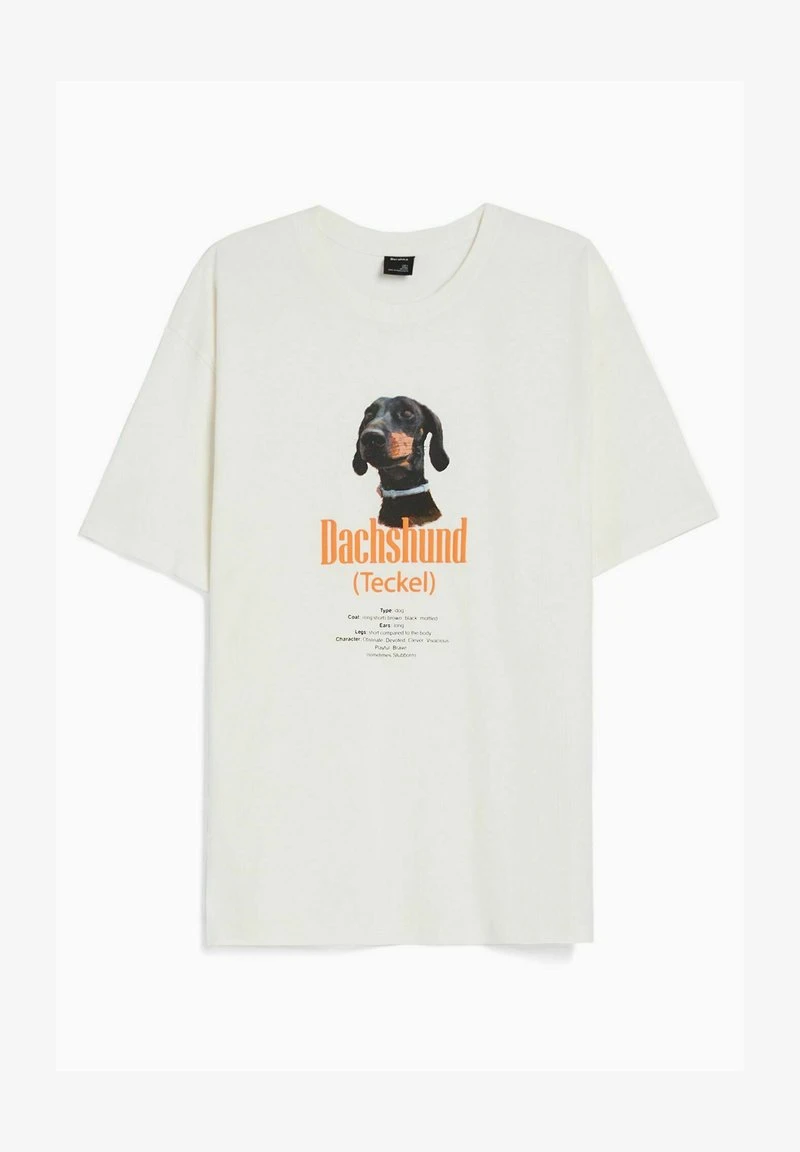 BERSHKA SHORT SLEEVE - T-Shirt Print - White 5 BERSHKA SHORT SLEEVE - T-Shirt Print - White – Bild 5