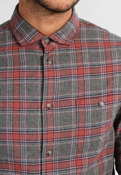 Pier One Hemd - Grey/coral -Sommerkleidung Für Herren aec58b86fdd04742b8391be56b121545