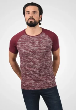 Sommerkleidung Für Herren 41 Solid SDMEVIO - T-Shirt Print - Wine Red