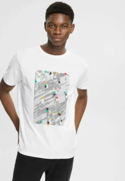 Edc By Esprit REGULAR FIT - T-Shirt Print - White
