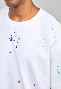 SikSilk PAINT SPLATTER OVERSIZED - T-Shirt Print - White 11 SikSilk PAINT SPLATTER OVERSIZED - T-Shirt Print - White -Sommerkleidung Für Herren e91adeedb6a84cd098fbeb4623ae27b3