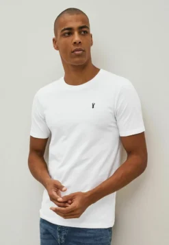 Next 4 PACK SLIM FIT - T-Shirt Basic - White Slate Grey Blue Navy -Sommerkleidung Für Herren f433d94091fa41c885d7c3953d6a4afe