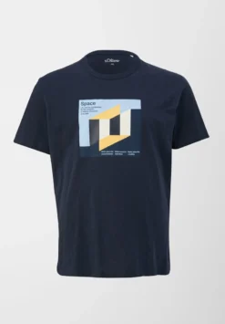 S.Oliver MIT ARTWORK - T-Shirt Print - Navy -Sommerkleidung Für Herren fad9bc002ff14a35b711a4a3c4bd9891